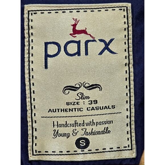 Parx Authentic Casual Khaki Button Down Shirt Slim Handcrafted Men's Size M (39) - Picture 7 of 7